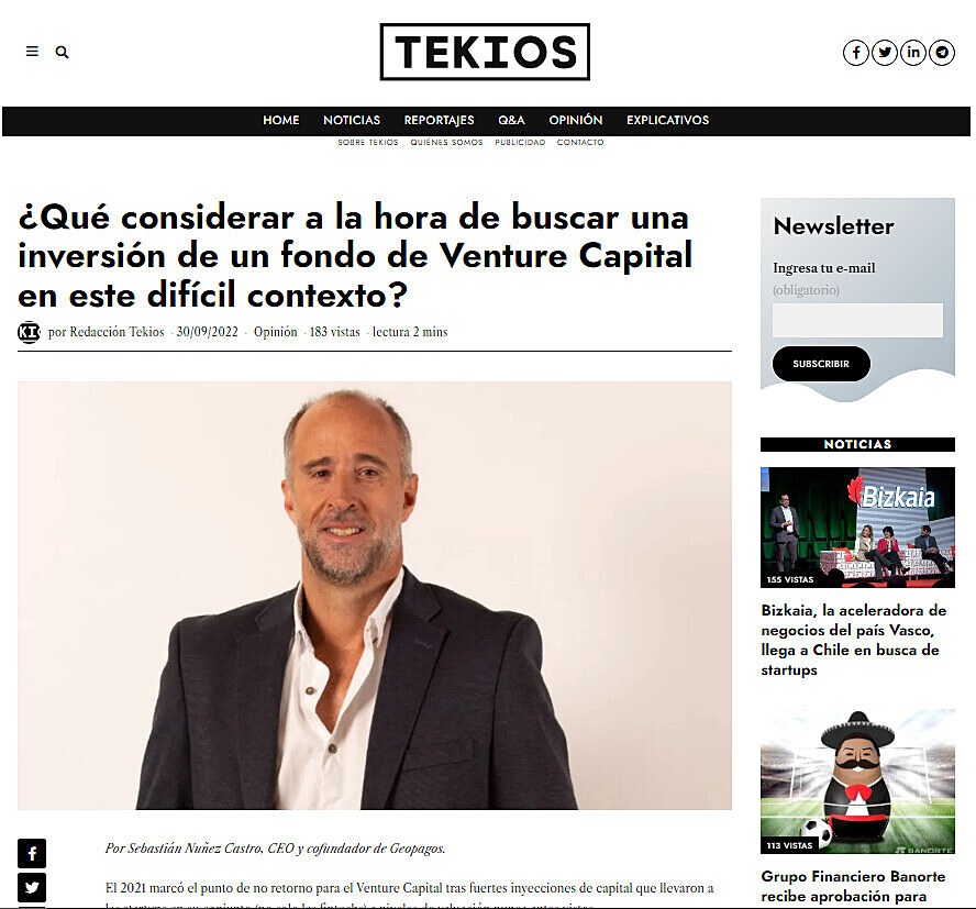 Qu considerar a la hora de buscar una inversin de un fondo de Venture Capital en este difcil contexto?